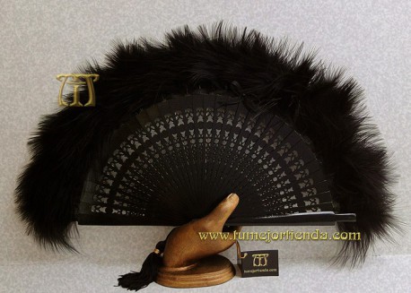 Abanico de plumas, MOD. MYN-33021-N