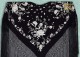 Mantón de Manila, REF. AM MD-108 NEGRO/PLATA