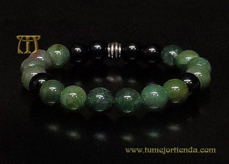 Pulsera elástica caballero ónix verde, mod. 547